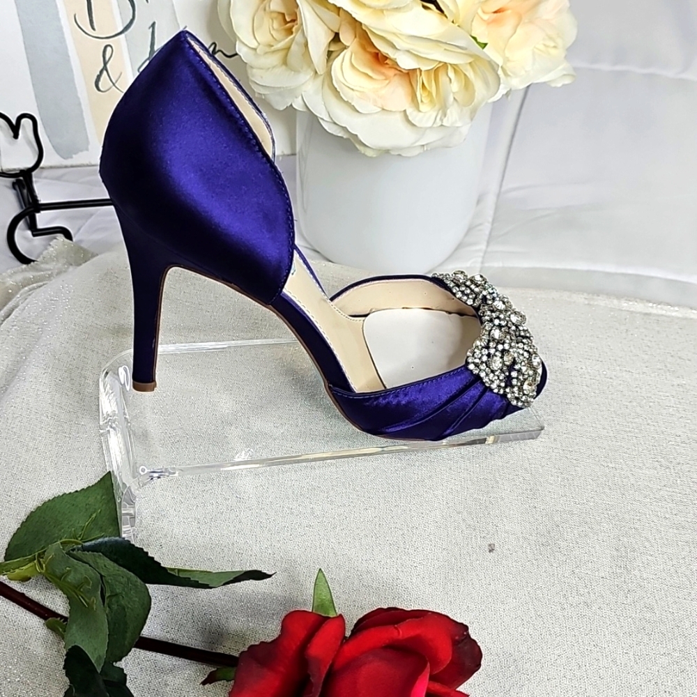 Betsey Johnson Purple Stiletto Heels Elegant Wear Office Wear Career Wedding - Picture 17 of 17